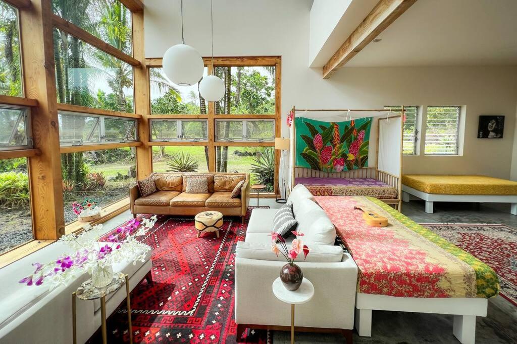 Jungle Haven Ocean Front Eco Villa On Fruit Farm パホア エクステリア 写真